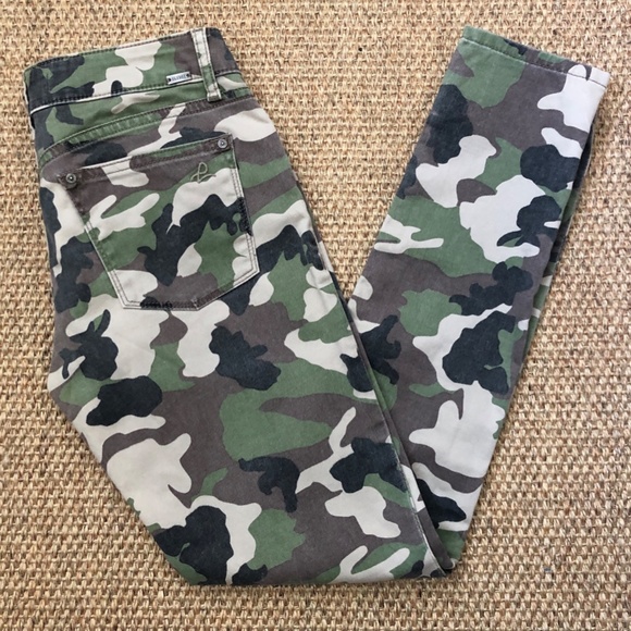 DL1961 Olive Camouflage Skinny Emma Power Knee-Rip Edition Legging XTWILL - Picture 3 of 5